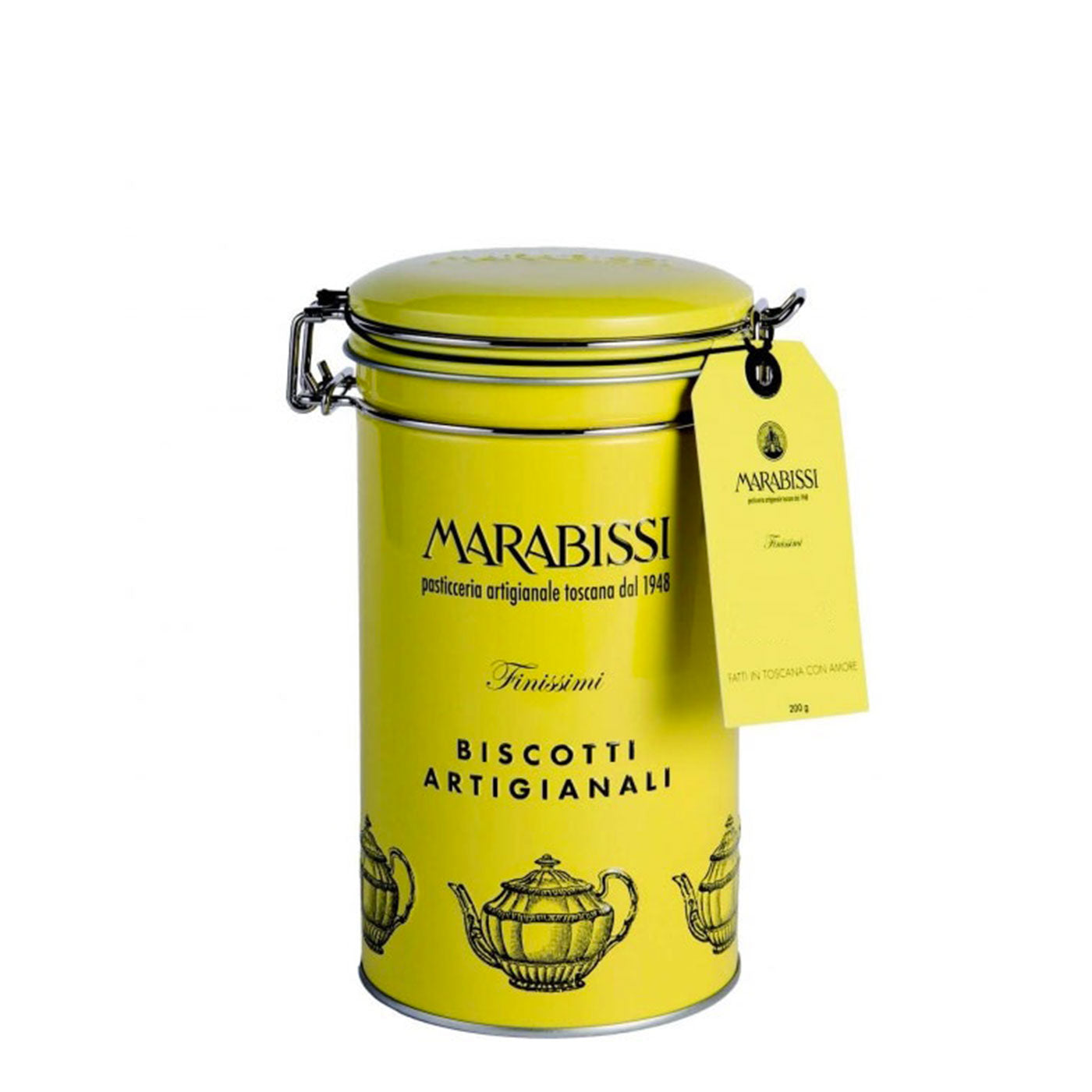 Marabissi Cantucci Lemon Peels Yellow Tin 5.29oz 6 Units