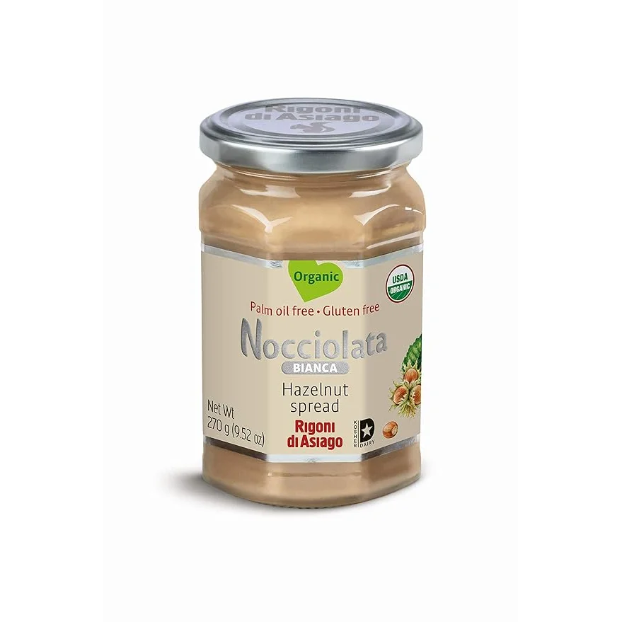 Rigoni di Asiago Nocciolata Bianca Hazelnut Cocoa Spread 9.52oz (270gr) 6 Units