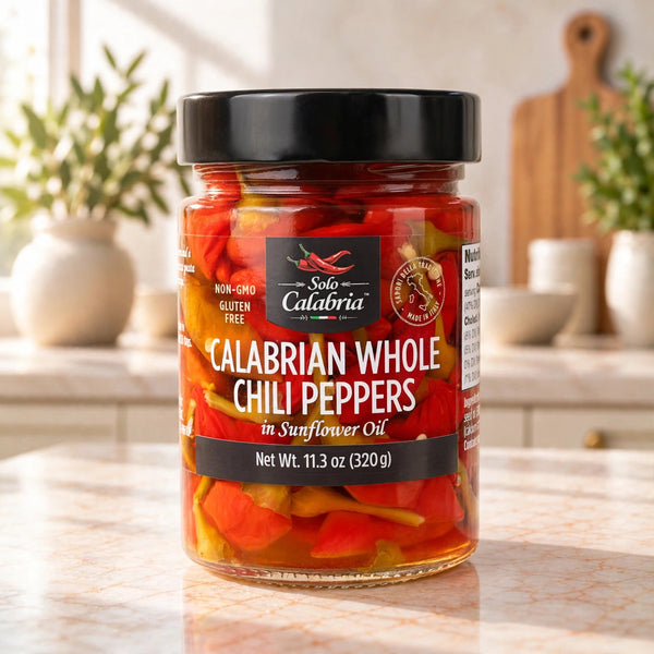 Solo Calabria Whole Hot Vulcan Peppers