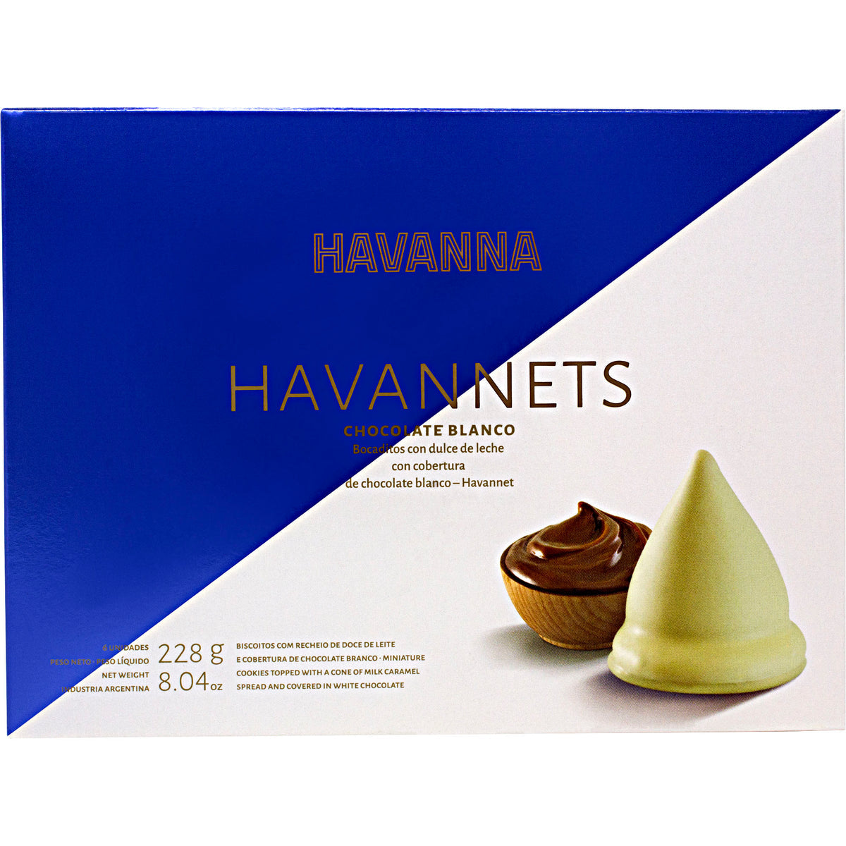Havanna White Chocolate Dipped Cones Filled with Caramel 11.6 oz