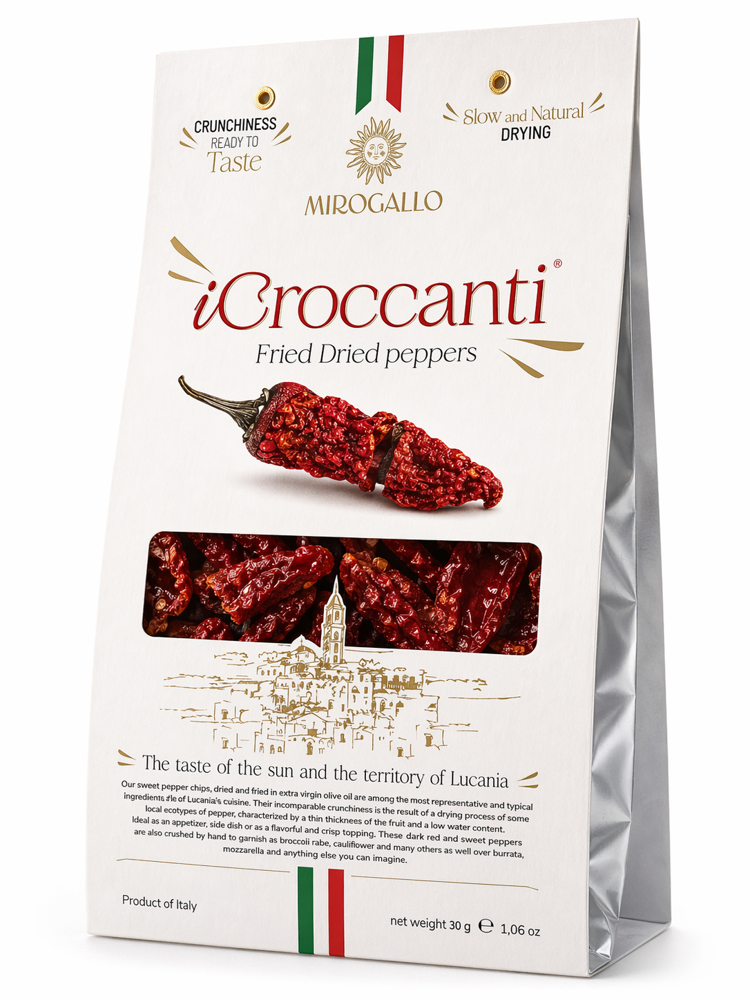 Masseria Mirogallo Croccanti Cruschi Peppers 1oz / 30g - 7/case