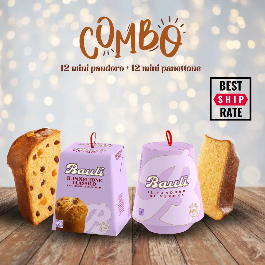 Bauli Mini Panettone + Mini Pandoro Combo-24 units(12 each)