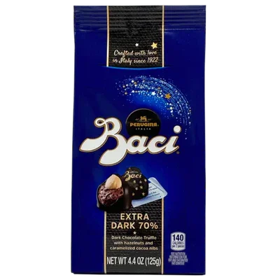 Baci Classic 70% Dark Chocolate Bags 4.4oz (10 pieces) 4 Units