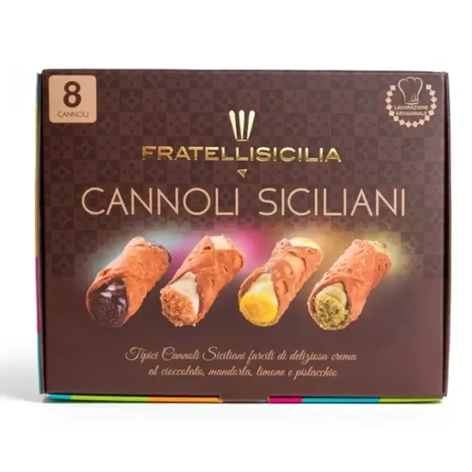 Fratelli Sicilia Assorted Cannoli Box 8.47 oz (240gr) 20 Units