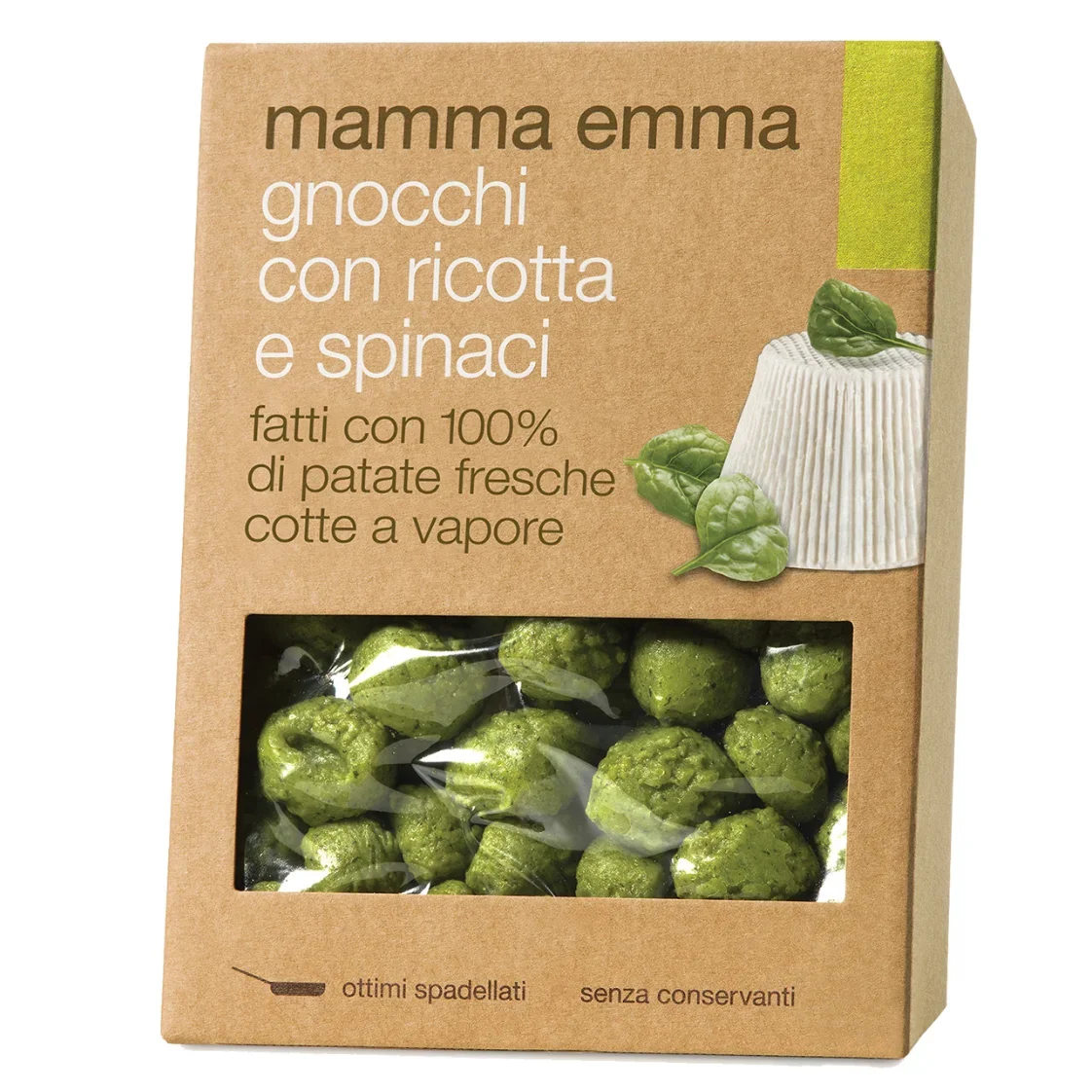 Mamma Emma Potato Gnocchi Ricotta & Spinach 14.1oz (400gr) 6 Units