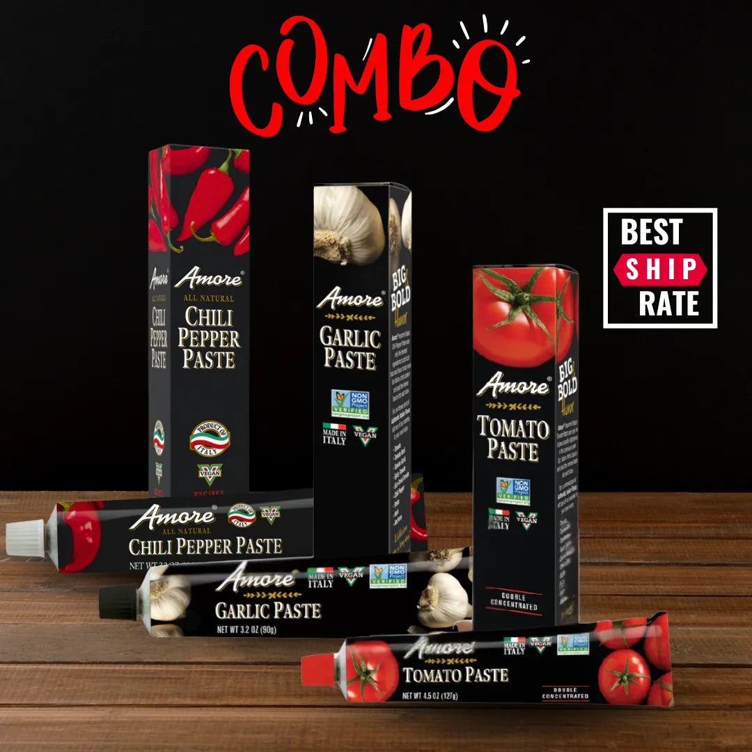 Amore Paste Variety Pack – Tomato, Garlic & Chili Pepper