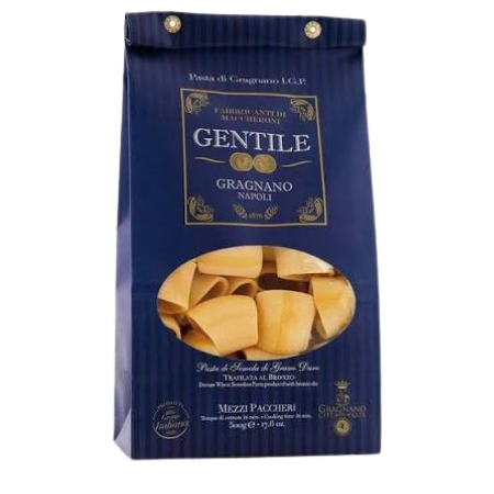 Pastificio Gentile Organic Mezzi Paccheri Pasta 17.6oz 12 Units
