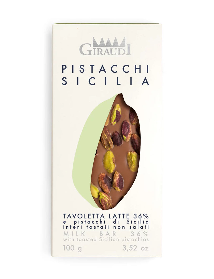 Giraudi Milk Chocolate Sicilian Pistachios 3.5oz 9 Units
