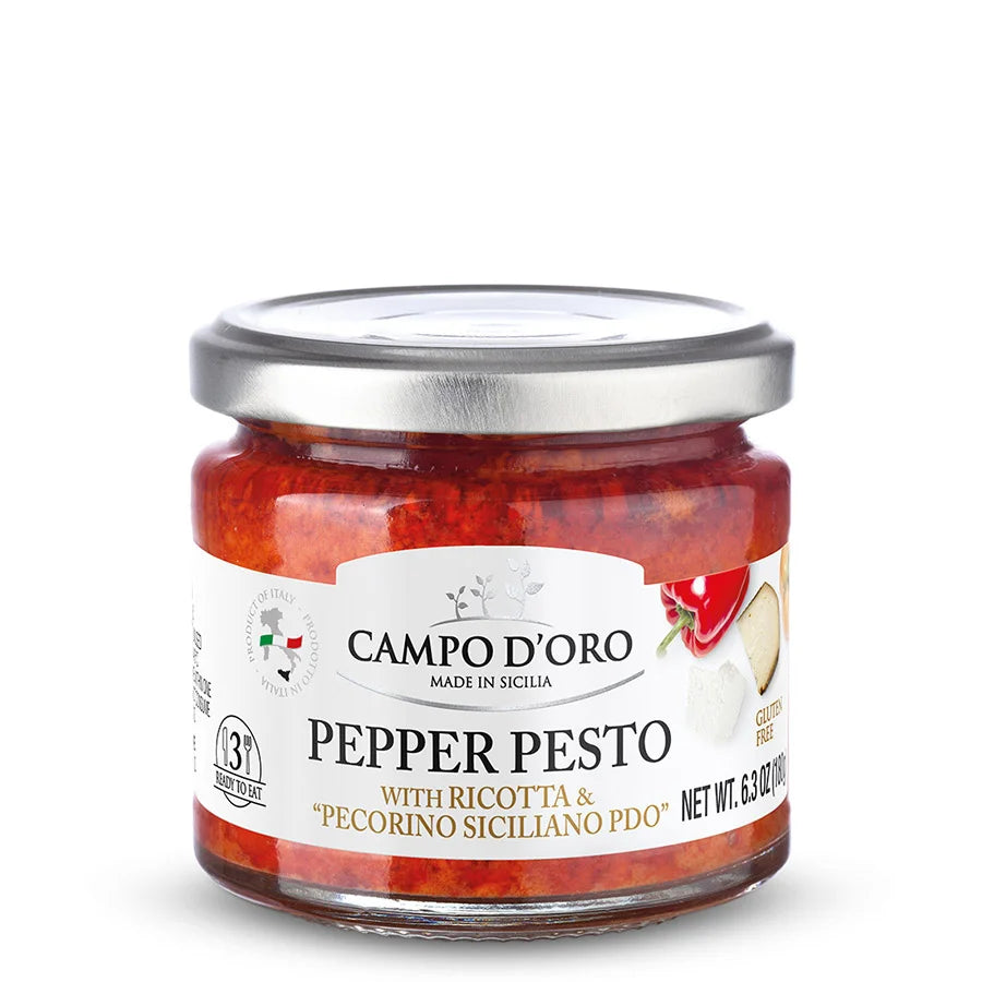 Campo D'Oro Sicilian Pepper Pesto IGP 6.3oz (180gr) 6 Units