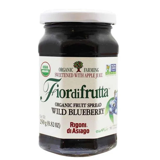 Rigoni di Asiago Fior di Frutta Wild Blueberry Fruit Spread 8.8oz (250gr) 6 Units