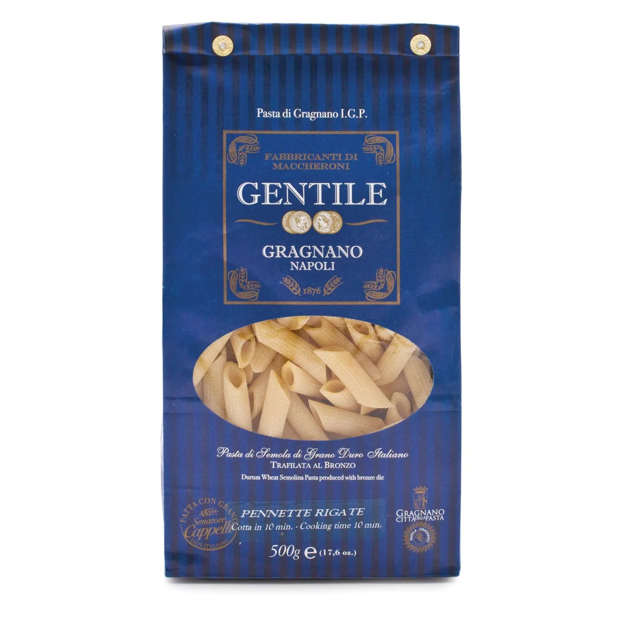 Pastificio Gentile Gragnano Pasta I.G.P. 500gr (1.1 Lbs) 12 Units