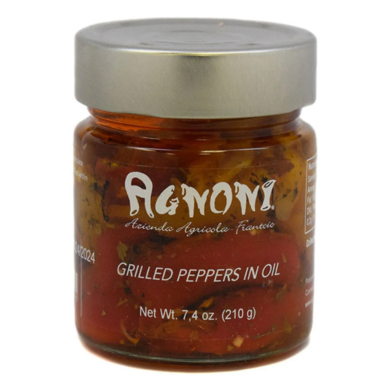 Agnoni Grlled Peppers  In EVOO 7.4oz (210gr) 6 Units