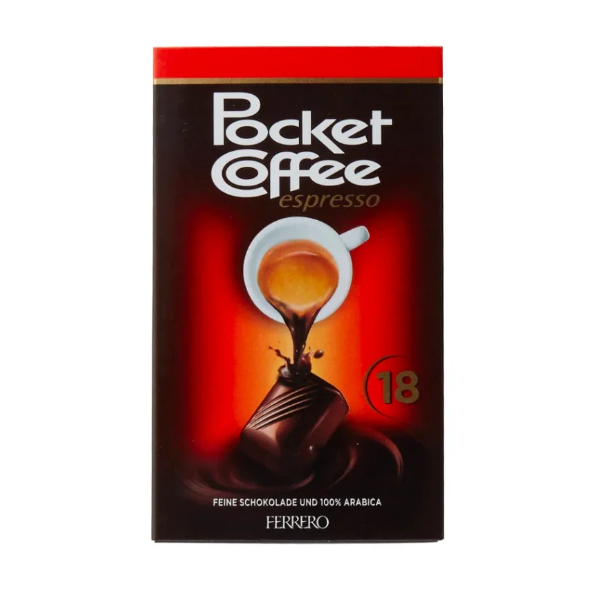 Ferrero Pocket Coffee Espresso Coffee Filled Candies 18 Pieces 7.93oz (225g) 1 Unit