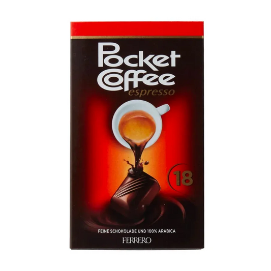 Ferrero Pocket Coffee Espresso Coffee Filled Candies 18 Pieces 7.93oz (225g) 1 Unit