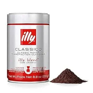 Illy Ground Coffee Expresso Classico 8.82oz (250gr) 12 Units