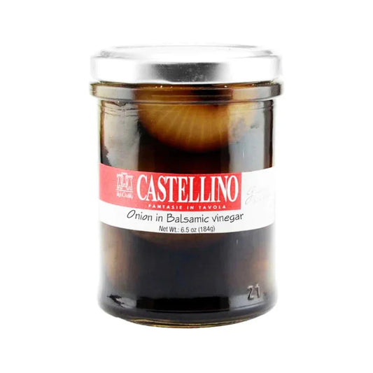 Castellino Italian Onions in Balsamic Vinegar, 6.5 oz (185gr) 6 Units