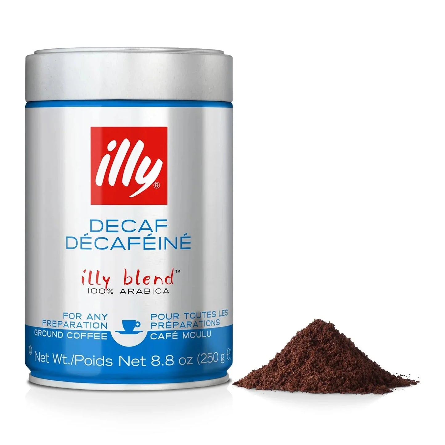 Illy Ground Coffee Decaf Espresso 8.82oz (250gr) 12 Units