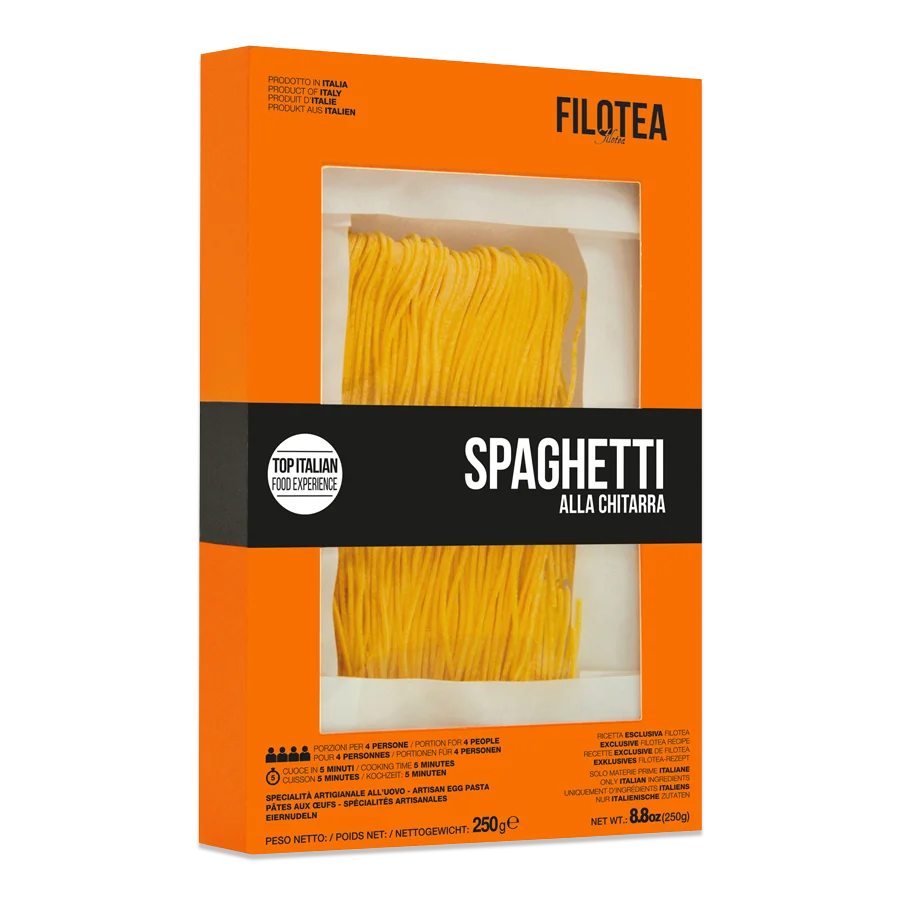 Filotea Spaghetti alla Chitarra  Campofilone Artisan Egg Pasta 8.8oz (250gr) 20 Units