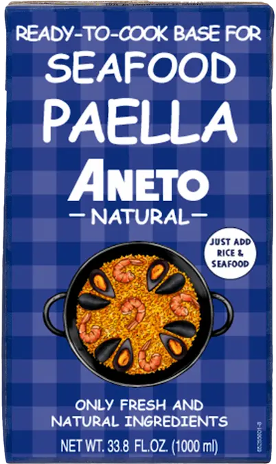 Aneto Seafood Paella Broth 33.38 fl oz (1lt) 6 Units