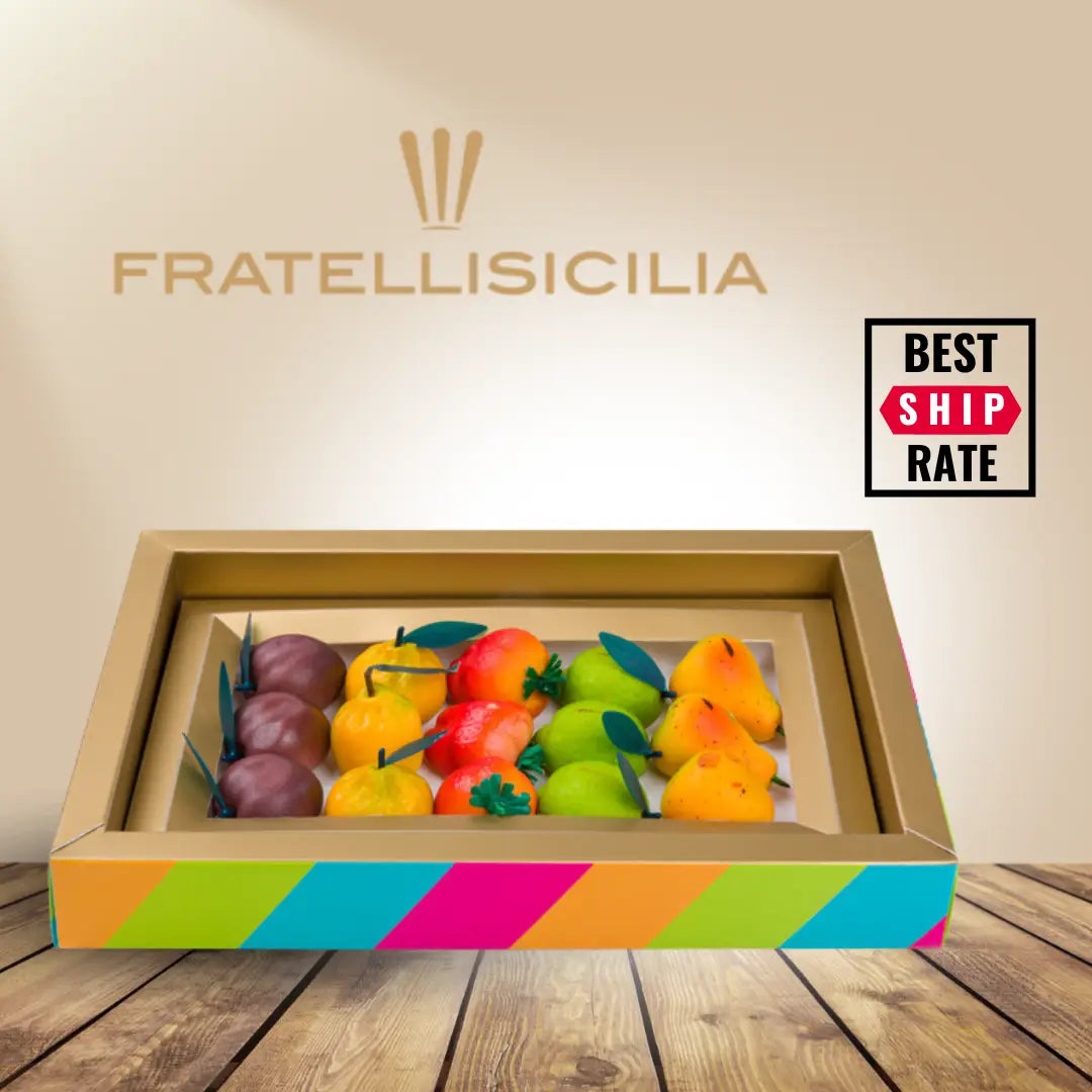 Fratelli Sicilia Marzipan Fruit Box 12.7 oz (360gr) 6 Units