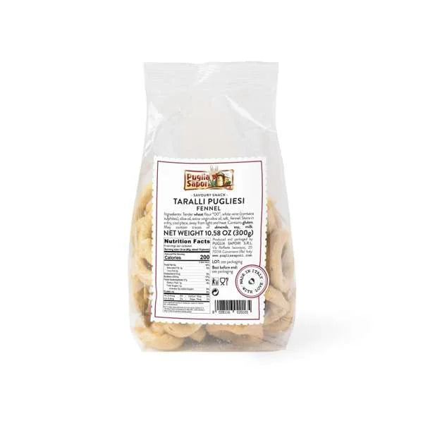 Puglia Sapori Taralli with Fennel 10 oz (300gr) 16 Units