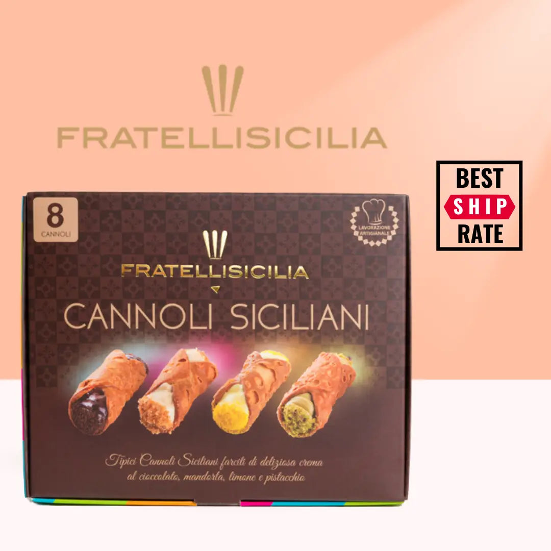 Fratelli Sicilia Assorted Cannoli Box 8.47 oz (240gr) 20 Units