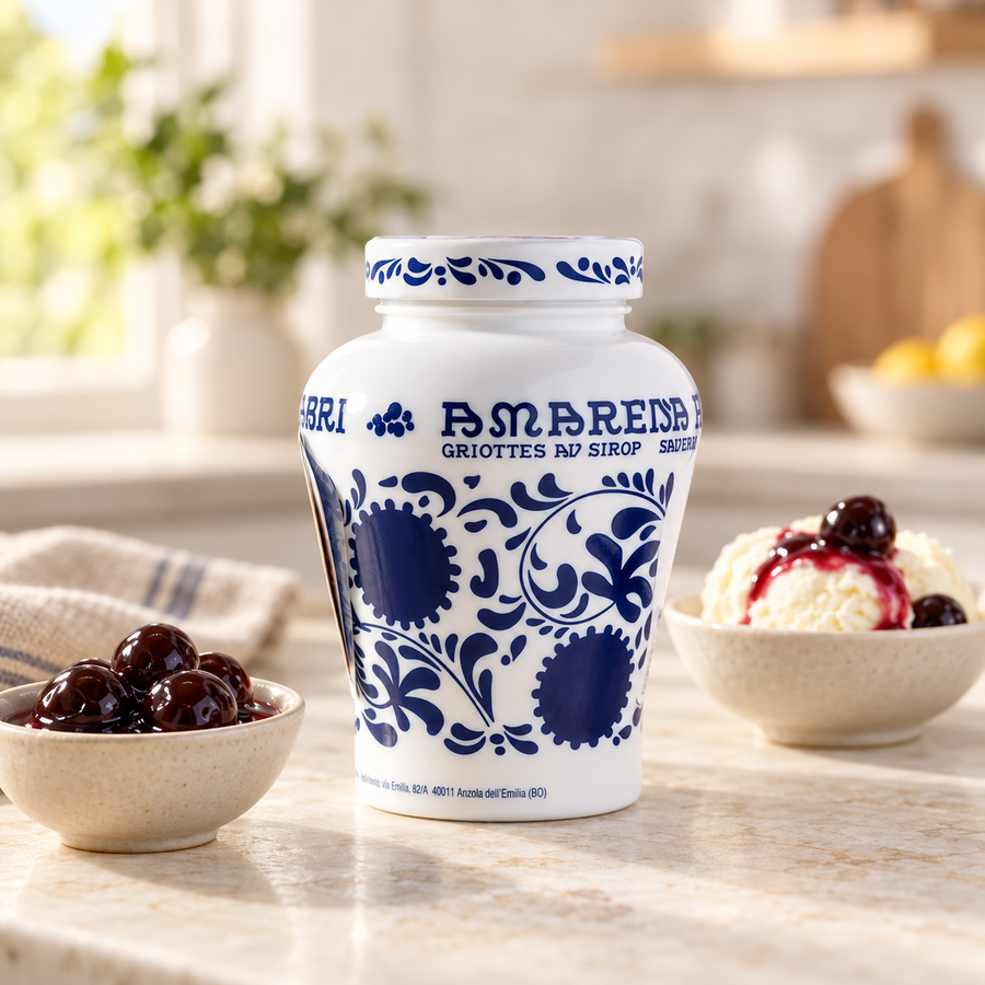 Fabbri Amarena Cherries in Syrup Opaline Jar 21.16oz (600g) 6 Units