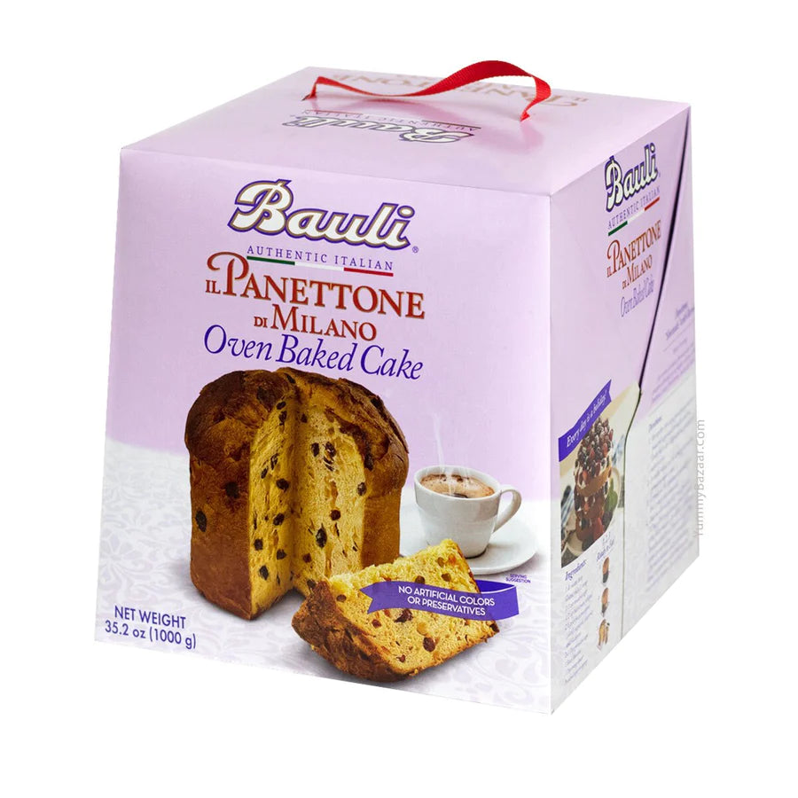 Bauli Panettone di Milano Oven Baked Cake 1.54Lbs (700gr) 8 Units