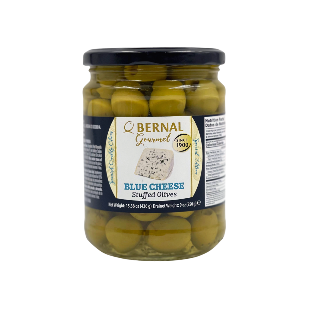 Bernal Gourmet Blue Cheese Stuffed Olives 15.4 oz (436 g) 12 Units