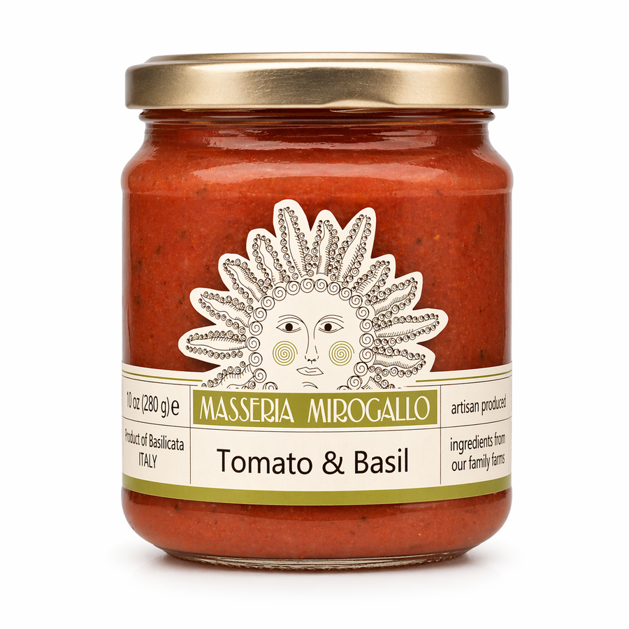 Masseria Mirogallo Tomato Sauce with Basil 9.9oz / 280g - 8/case