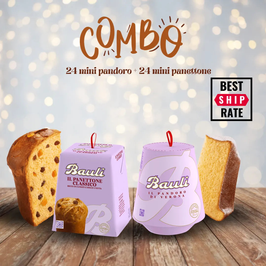 Bauli Mini Panettone + Mini Pandoro Combo–48 units (24 each)