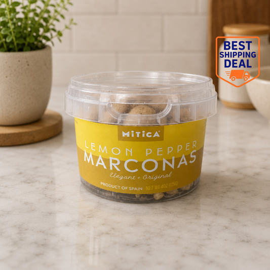 Mitica Marcona Almonds with Lemon & Pepper 4oz – 12/case