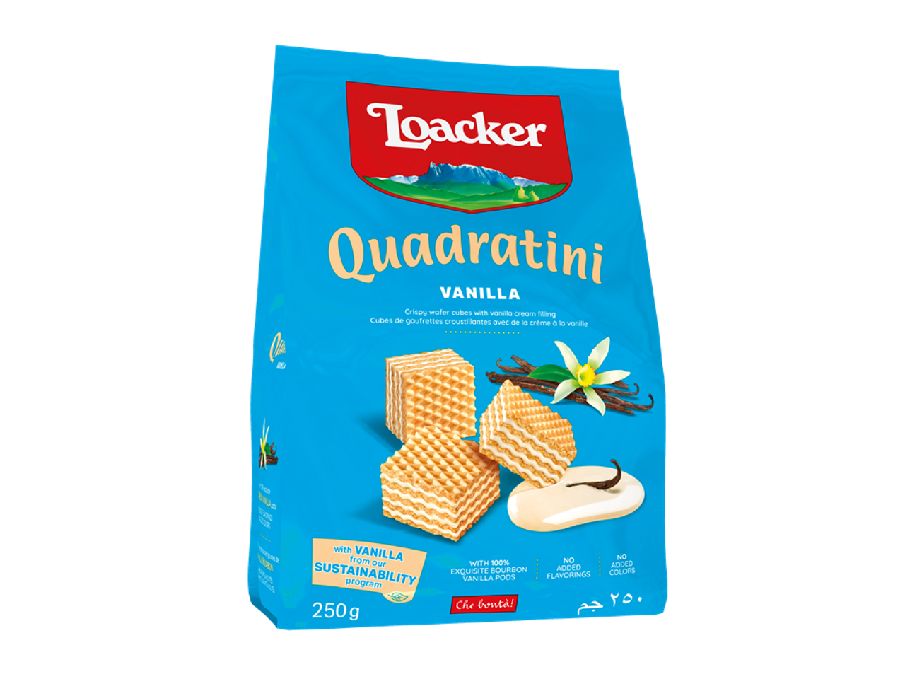 Loacker Quadratini Vanilla Cube Wafers 8.8 oz – 6/case