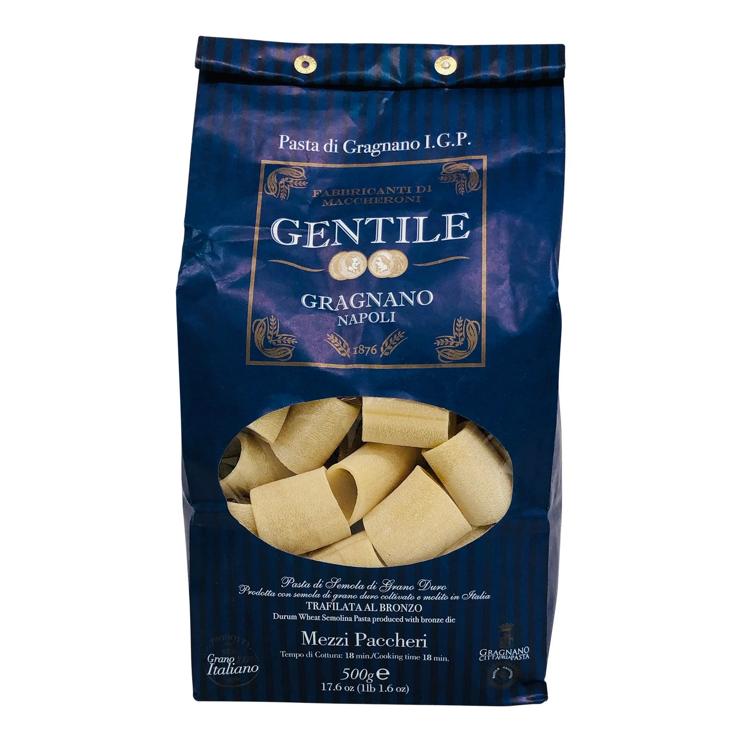 Pastificio Gentile Gragnano Pasta I.G.P. 500gr (1.1 Lbs) 12 Units