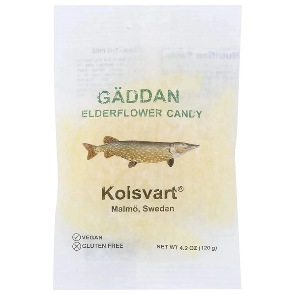 Kolsvart Gaddan Elderflower Candy Fish  4.25 oz (125 g) 15 Units
