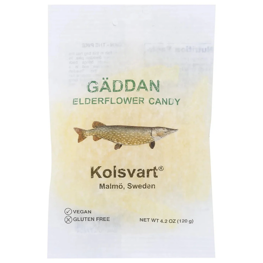 Kolsvart Gaddan Elderflower Candy Fish  4.25 oz (125 g) 15 Units