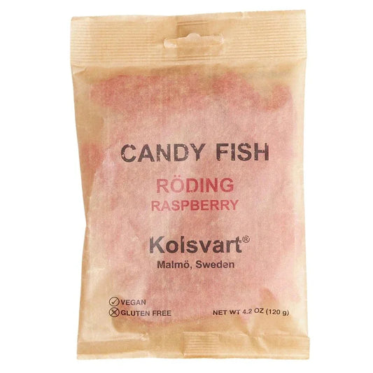 Kolsvart Roding Raspberry Candy Fish 4.25 oz (125 g) 15 Units