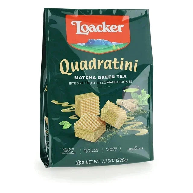 Loacker Quadratini Hazelnut Cube Wafers 8.8 oz (250gr) 6 Units