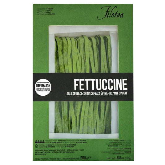 Filotea Fettucine Spinach Campofilone Artisan Egg Pasta 8.8oz (250gr) 20 Units