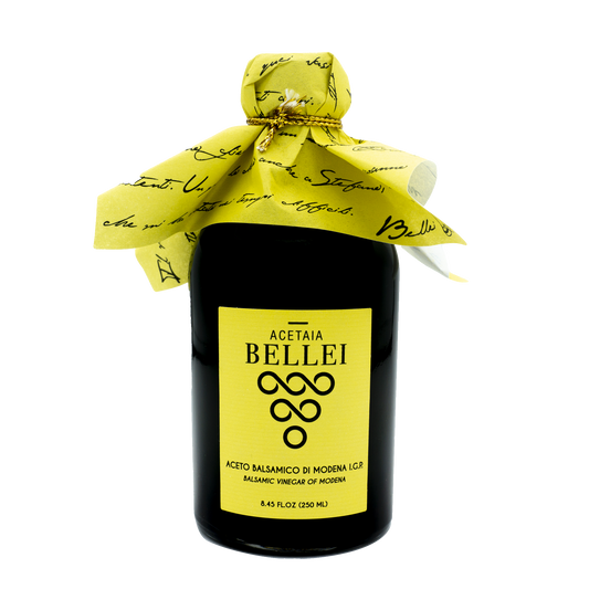 Bellei PRECIOUS GIFT Yellow Label Balsamic Vinegar of Modena 8.45 fl oz – 6 Units