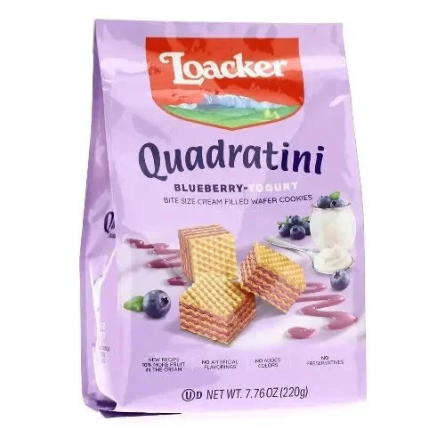 Loacker Quadratini Hazelnut Cube Wafers 8.8 oz (250gr) 6 Units