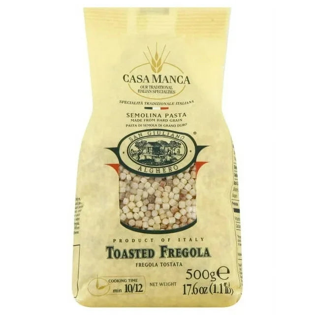 Casa Manca San Giuliano Toasted  Fregola Sarda Pasta 17.6oz (500gr) 12 Units