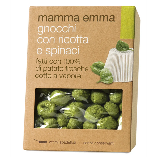 Mamma Emma Potato Gnocchi Ricotta & Spinach 14.1oz (400gr) 6 Units