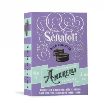 Amarelli Senatori Violet Gummy Licorice 2.12 oz (60gr) 12 Units