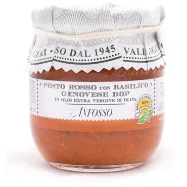 Anfosso Sundried Red Pesto with PDO Basil 6.34oz (180gr) 12 Units