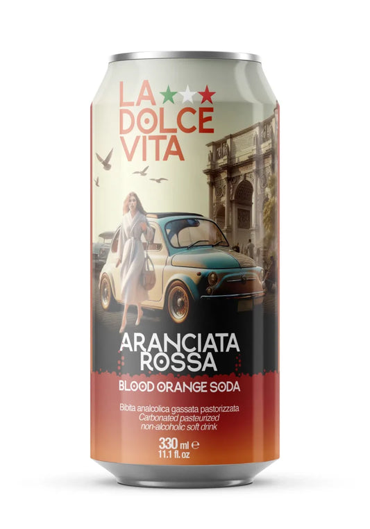 La Dolce Vita Blood Orange Italian Sparkling Soda 330ml (11.16oz) 4 Units