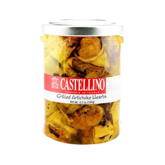 Castellino Italian Grilled Artichokes Heart in Oil, 6.5 oz (185gr) 6 Units