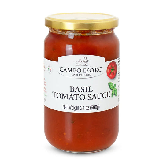 Campo D’oro Basil Tomato Sauce 24oz (680gr) 6 Units