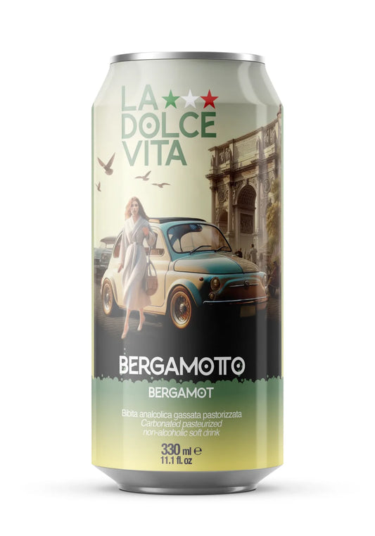La Dolce Vita Bergamot Italian Sparkling Soda 330ml (11.16oz) 4 Units