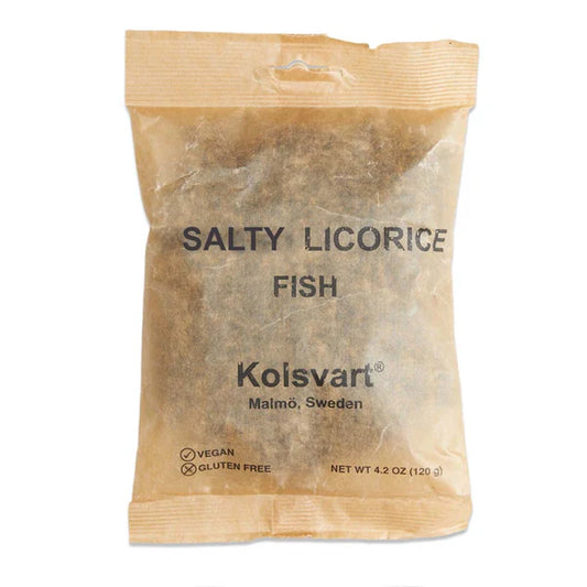 Kolsvart Salty Licorice Candy Fish 4.2 oz (120 g) 15 Units